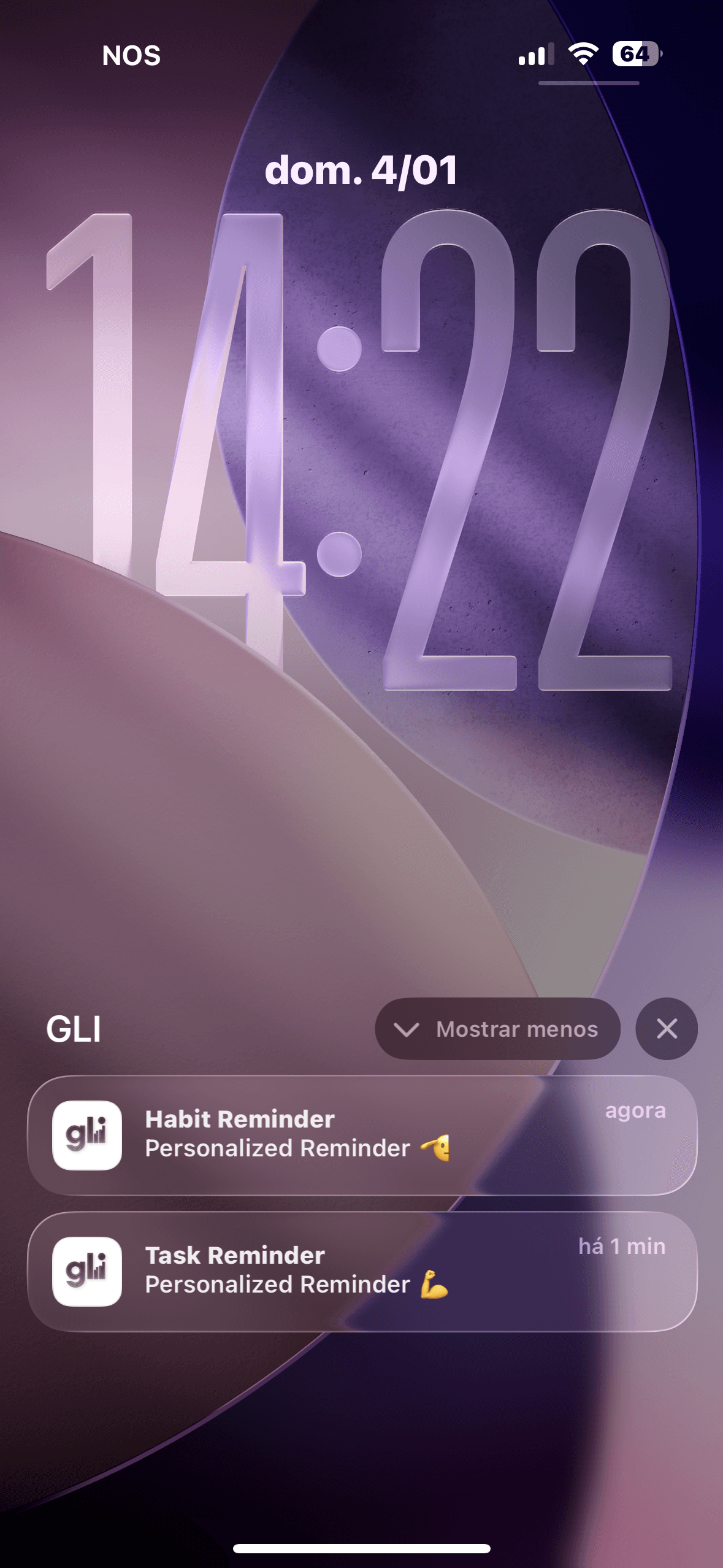 GLI Notifications Screenshot
